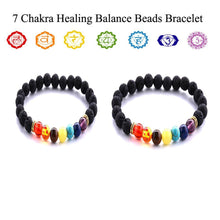 Load image into Gallery viewer, 7 Chakra Healing Balance Beads Bracelet Yoga Bracelet