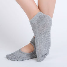 Load image into Gallery viewer, Women Yoga Socks Anti-slip Five Fingers Cotton Socks
