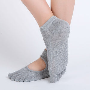 Women Yoga Socks Anti-slip Five Fingers Cotton Socks