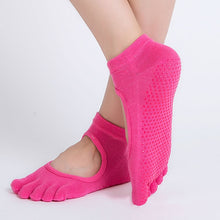 Load image into Gallery viewer, Women Yoga Socks Anti-slip Five Fingers Cotton Socks