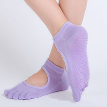 Load image into Gallery viewer, Women Yoga Socks Anti-slip Five Fingers Cotton Socks